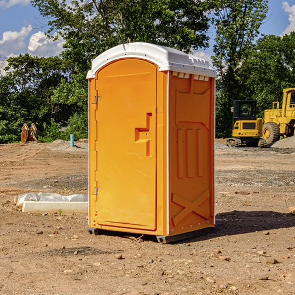 can i customize the exterior of the portable restrooms with my event logo or branding in New Cambria Missouri